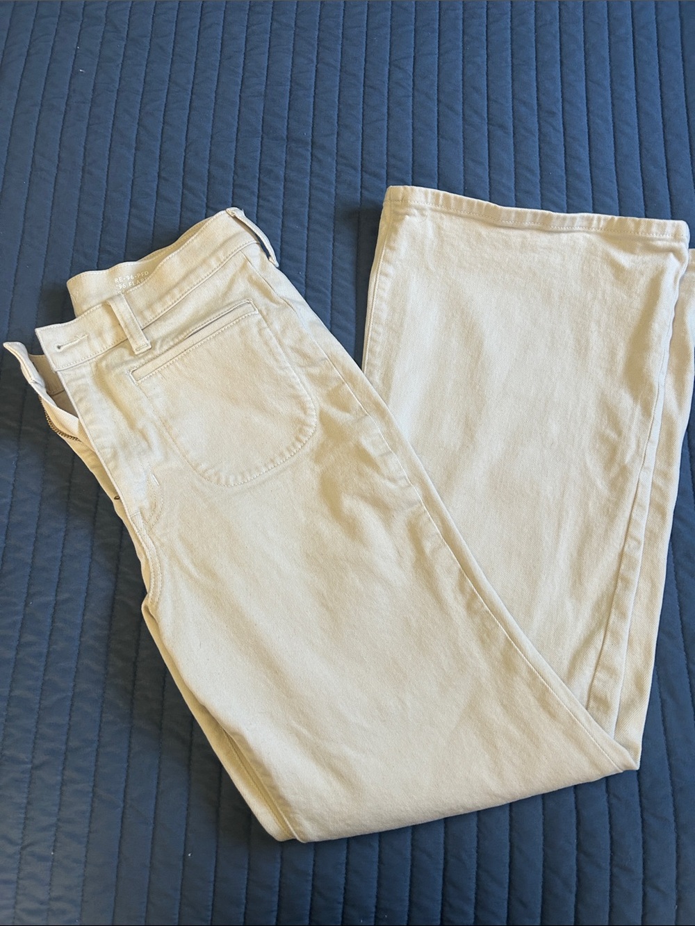 J. Crew Women's Cream flare-Leg Jeans